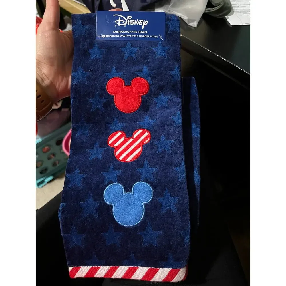 Disney Celebrate Together Mickey Mouse Americana Hand Towel USA patriotic Cotton